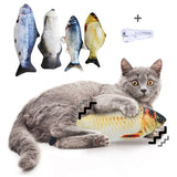 Peixe Interativo Elétrico para Gatos com Movimento Realista USB